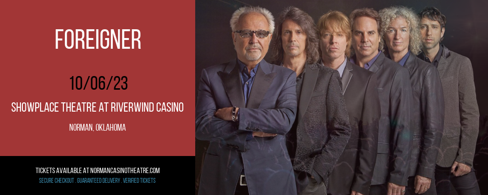 Foreigner at Showplace Theatre At Riverwind Casino